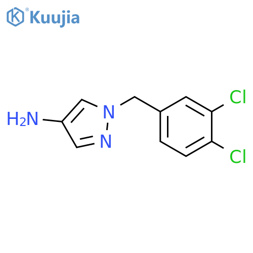 1-[(3,4-dichlorophenyl)methyl]-1H-pyrazol-4-amine structure