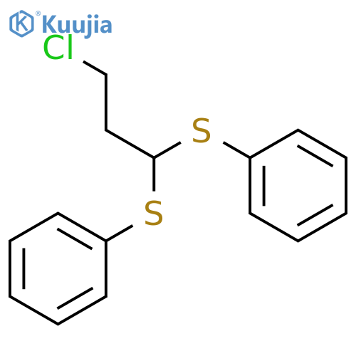 Benzene, 1,1'-[(3-chloropropylidene)bis(thio)]bis- structure