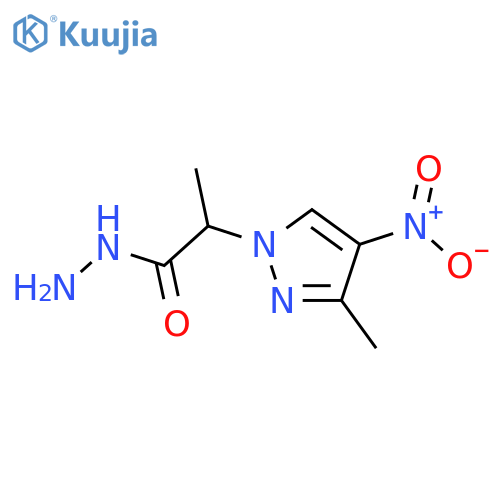 2-(3-Methyl-4-nitro-1H-pyrazol-1-yl)propanohydrazide structure