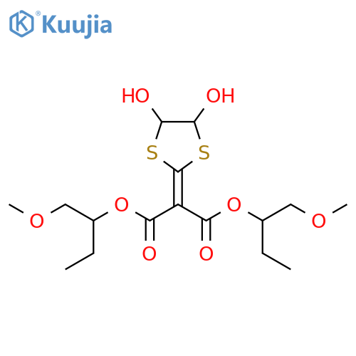 Propanedioic acid, 2-(4,5-dihydroxy-1,3-dithiolan-2-ylidene)-, 1,3-bis[1-(methoxymethyl)propyl] ester structure