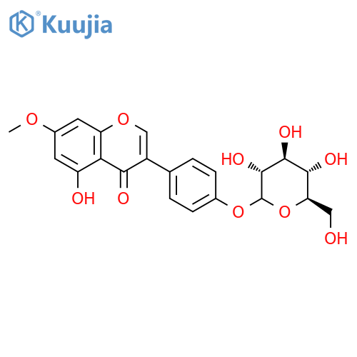 4H-1-Benzopyran-4-one,5-(b-D-glucopyranosyloxy)-3-(4-hydroxyphenyl)-7-methoxy- structure