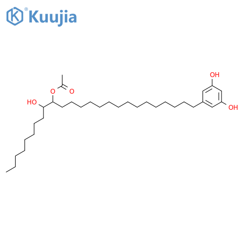1,3-Benzenediol, 5-[16-(acetyloxy)-17-hydroxypentacosyl]- structure