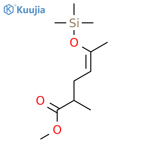 4-HEXENOIC ACID, 2-METHYL-5-[(TRIMETHYLSILYL)OXY]-, METHYL ESTER, (Z)- structure