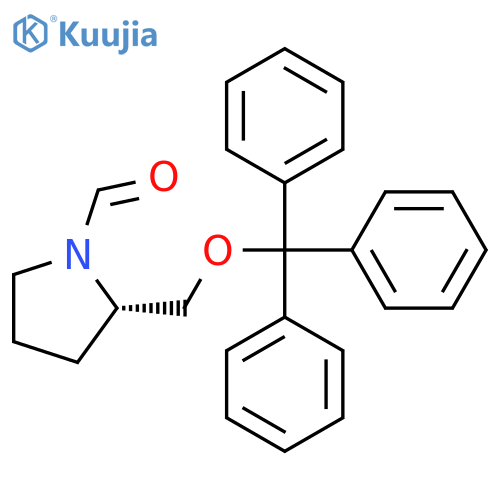 1-Pyrrolidinecarboxaldehyde, 2-[(triphenylmethoxy)methyl]-, (S)- structure