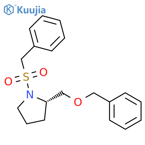 Pyrrolidine, 2-[(phenylmethoxy)methyl]-1-[(phenylmethyl)sulfonyl]-, (S)- structure