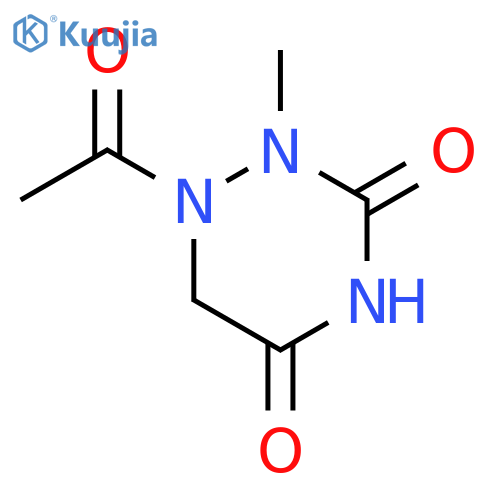 1,2,4-Triazine-3,5(2H,4H)-dione,1-acetyldihydro-2-methyl- structure