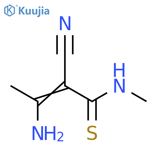 2-Butenethioamide,3-amino-2-cyano-N-methyl- structure