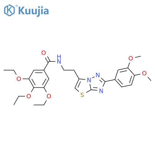N-{2-2-(3,4-dimethoxyphenyl)-1,2,4triazolo3,2-b1,3thiazol-6-ylethyl}-3,4,5-triethoxybenzamide structure