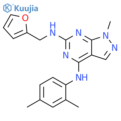 N4-(2,4-dimethylphenyl)-N6-(furan-2-yl)methyl-1-methyl-1H-pyrazolo3,4-dpyrimidine-4,6-diamine structure
