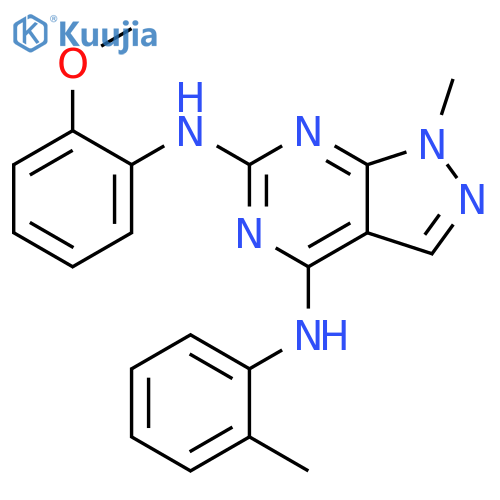 N6-(2-methoxyphenyl)-1-methyl-N4-(2-methylphenyl)-1H-pyrazolo3,4-dpyrimidine-4,6-diamine structure