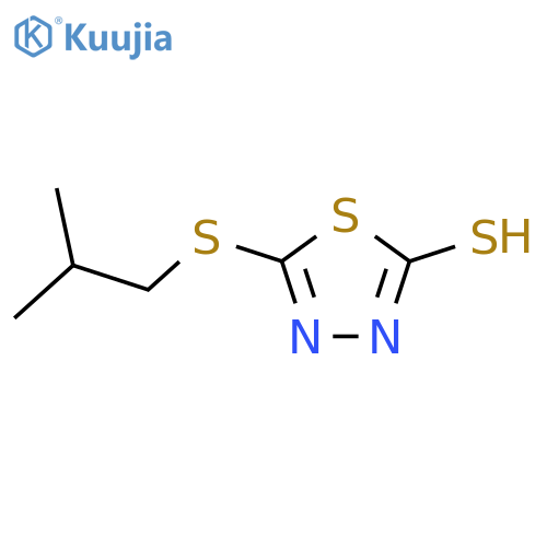 5-(2-methylpropyl)sulfanyl-1,3,4-thiadiazole-2-thiol structure