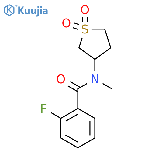 N-(1,1-dioxo-1lambda6-thiolan-3-yl)-2-fluoro-N-methylbenzamide structure