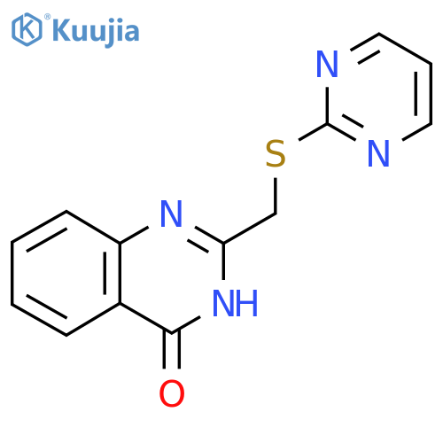 2-(pyrimidin-2-ylsulfanyl)methyl-3,4-dihydroquinazolin-4-one structure