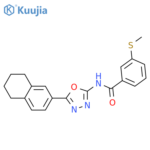 3-(methylsulfanyl)-N-5-(5,6,7,8-tetrahydronaphthalen-2-yl)-1,3,4-oxadiazol-2-ylbenzamide structure