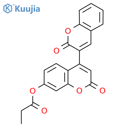 2,2'-dioxo-2H,2'H-3,4'-bichromene-7'-yl propanoate structure