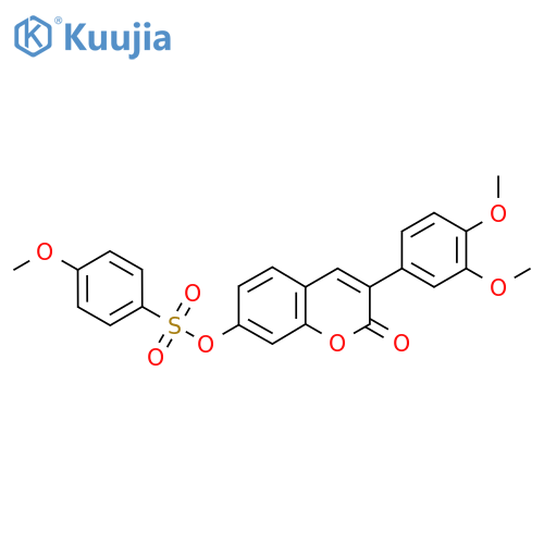 3-(3,4-dimethoxyphenyl)-2-oxo-2H-chromen-7-yl 4-methoxybenzene-1-sulfonate structure