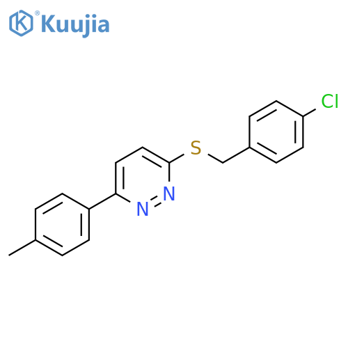 3-{(4-chlorophenyl)methylsulfanyl}-6-(4-methylphenyl)pyridazine structure