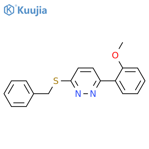 3-(benzylsulfanyl)-6-(2-methoxyphenyl)pyridazine structure