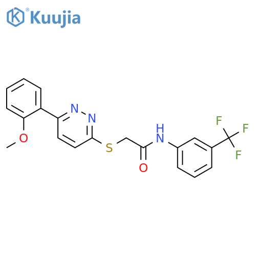 2-{6-(2-methoxyphenyl)pyridazin-3-ylsulfanyl}-N-3-(trifluoromethyl)phenylacetamide structure