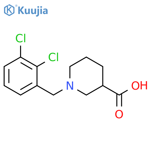 1-(2,3-dichlorobenzyl)piperidine-3-carboxylic acid structure