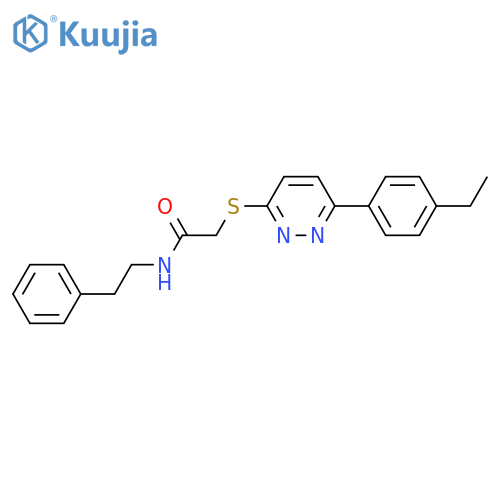 2-{6-(4-ethylphenyl)pyridazin-3-ylsulfanyl}-N-(2-phenylethyl)acetamide structure