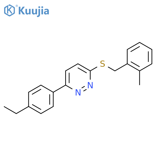3-(4-ethylphenyl)-6-{(2-methylphenyl)methylsulfanyl}pyridazine structure