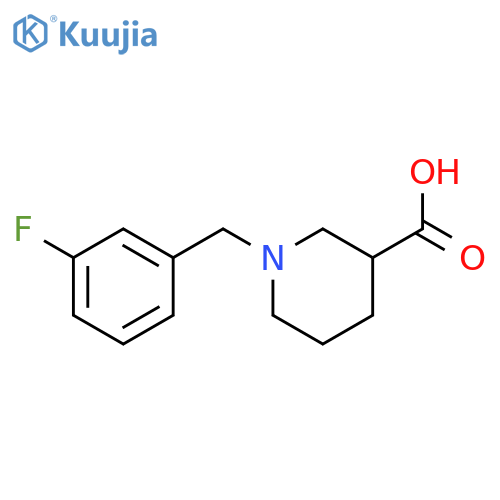 1-(3-Fluorobenzyl)piperidine-3-carboxylic acid structure