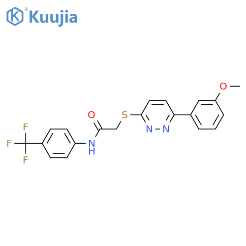 2-{6-(3-methoxyphenyl)pyridazin-3-ylsulfanyl}-N-4-(trifluoromethyl)phenylacetamide structure