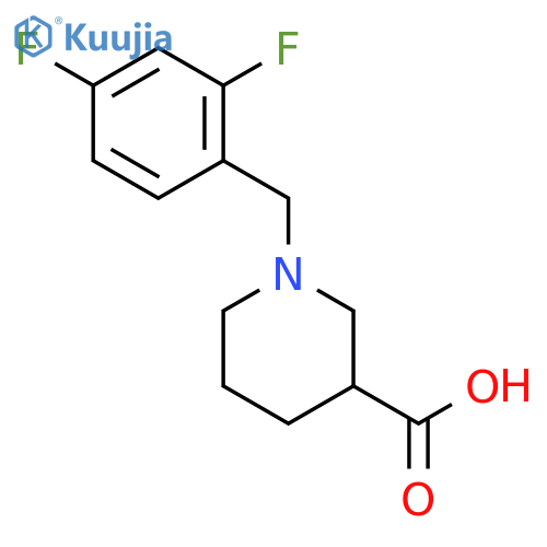 1-(2,4-difluorobenzyl)piperidine-3-carboxylic Acid structure