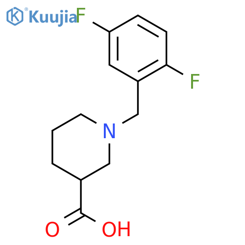 1-(2,5-difluorobenzyl)piperidine-3-carboxylic Acid structure