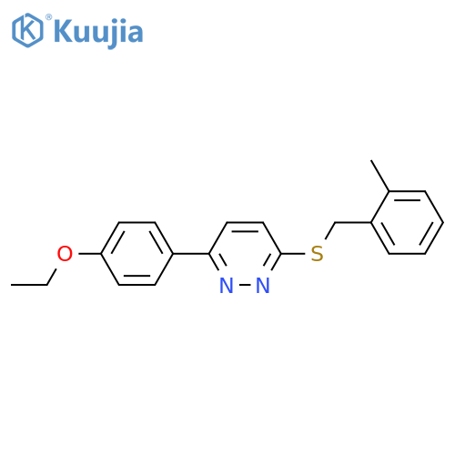 3-(4-ethoxyphenyl)-6-{(2-methylphenyl)methylsulfanyl}pyridazine structure