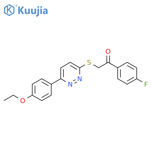 2-{6-(4-ethoxyphenyl)pyridazin-3-ylsulfanyl}-1-(4-fluorophenyl)ethan-1-one structure