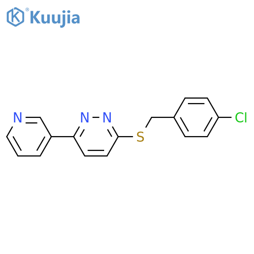 3-{(4-chlorophenyl)methylsulfanyl}-6-(pyridin-3-yl)pyridazine structure