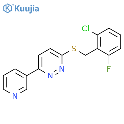 3-{(2-chloro-6-fluorophenyl)methylsulfanyl}-6-(pyridin-3-yl)pyridazine structure