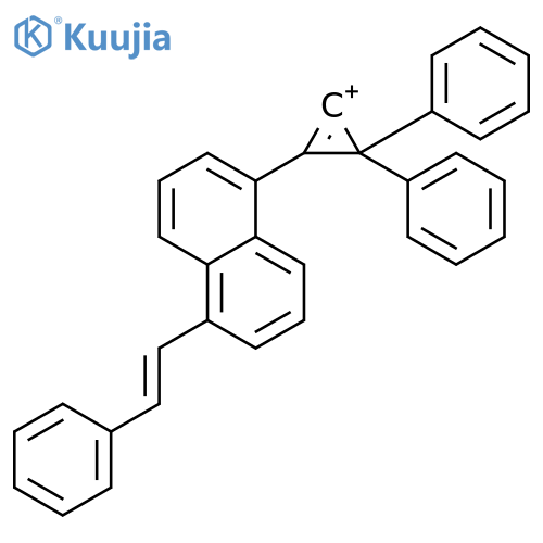 Cyclopropenylium, diphenyl[5-(2-phenylethenyl)-1-naphthalenyl]- structure