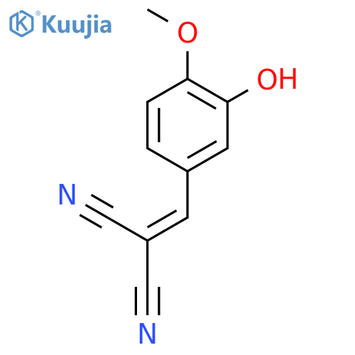 Propanedinitrile, [(3-hydroxy-4-methoxyphenyl)methylene]- structure