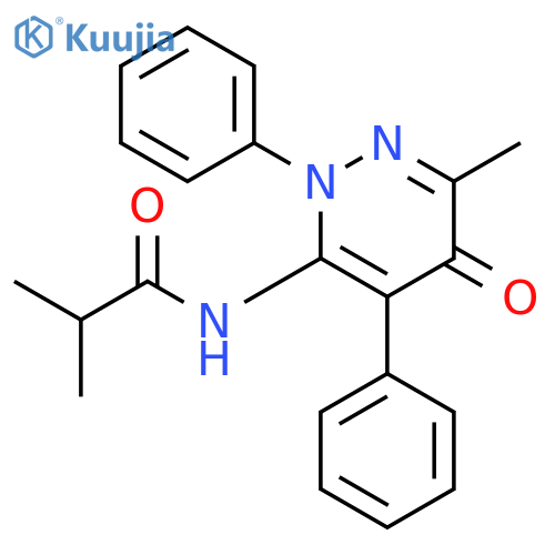2-methyl-N-(6-methyl-5-oxo-2,4-diphenyl-2,5-dihydropyridazin-3-yl)propanamide structure