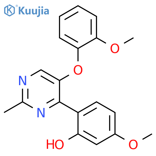 5-methoxy-2-5-(2-methoxyphenoxy)-2-methylpyrimidin-4-ylphenol structure