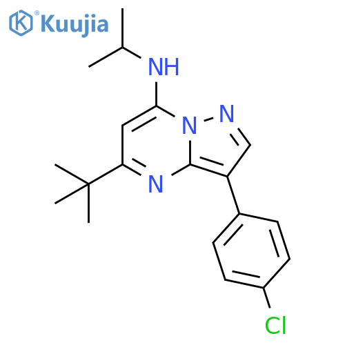 5-tert-butyl-3-(4-chlorophenyl)-N-(propan-2-yl)pyrazolo1,5-apyrimidin-7-amine structure