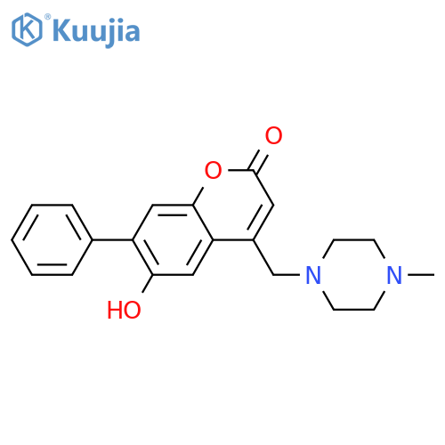 6-hydroxy-4-(4-methylpiperazin-1-yl)methyl-7-phenyl-2H-chromen-2-one structure