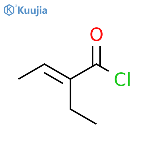 2-Butenoyl chloride, 2-ethyl-, (E)- structure