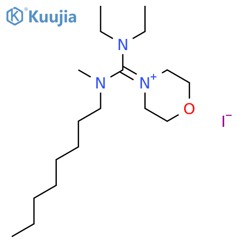 Morpholinium, 4-[(diethylamino)(methyloctylamino)methylene]-, iodide structure