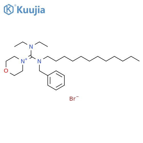 Morpholinium, 4-[(diethylamino)[dodecyl(phenylmethyl)amino]methylene]-, bromide (1:1) structure