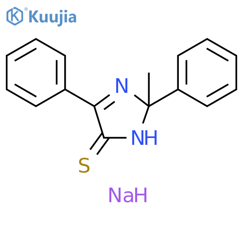 4H-Imidazole-4-thione, 2,3-dihydro-2-methyl-2,5-diphenyl-, sodium salt (1:1) structure