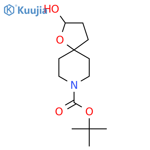 tert-butyl 2-hydroxy-1-oxa-8-azaspiro[4.5]decane-8-carboxylate structure