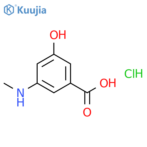 Benzoic acid, 3-hydroxy-5-(methylamino)-, hydrochloride structure