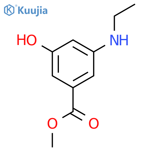 Benzoic acid, 3-(ethylamino)-5-hydroxy-, methyl ester structure