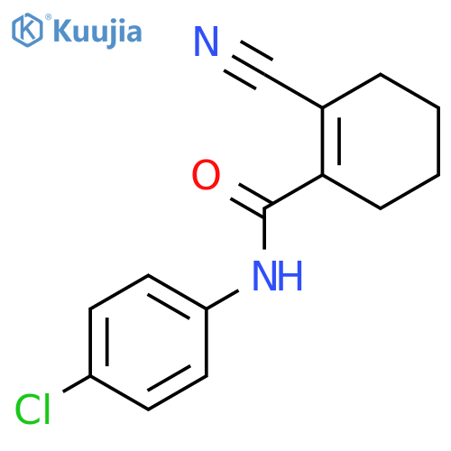 1-Cyclohexene-1-carboxamide, N-(4-chlorophenyl)-2-cyano- structure