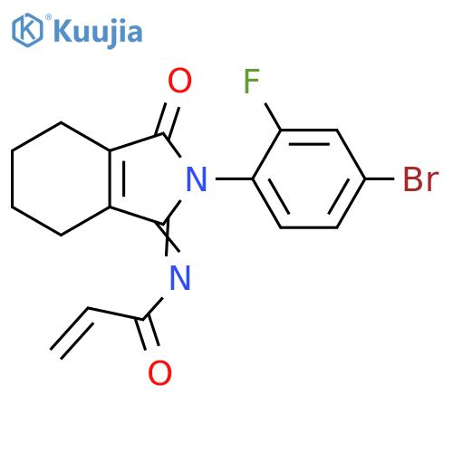 2-Propenamide, N-[2-(4-bromo-2-fluorophenyl)-2,3,4,5,6,7-hexahydro-3-oxo-1H-isoindol-1-ylidene]- structure