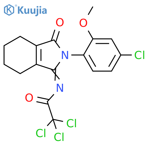 Acetamide, 2,2,2-trichloro-N-[2-(4-chloro-2-methoxyphenyl)-2,3,4,5,6,7-hexahydro-3-oxo-1H-isoindol-1-ylidene]- structure